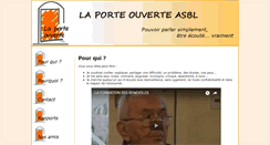 Desktop Screenshot of laporteouverte.be